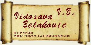 Vidosava Belaković vizit kartica